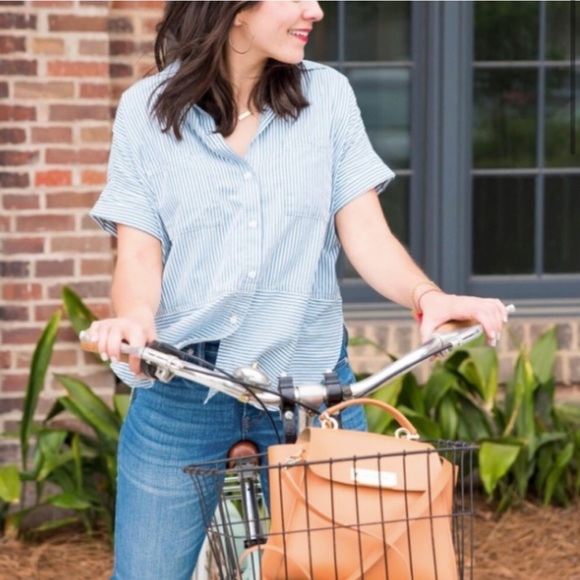 Madewell Tops - madewell courier shirt stripe play large
